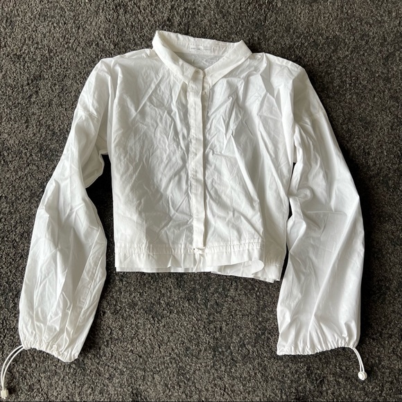 grey lab drawstring blouse - Picture 2 of 3